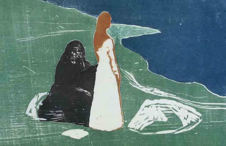 Dipinto con donne e acqua del pittore Edvard Munch 