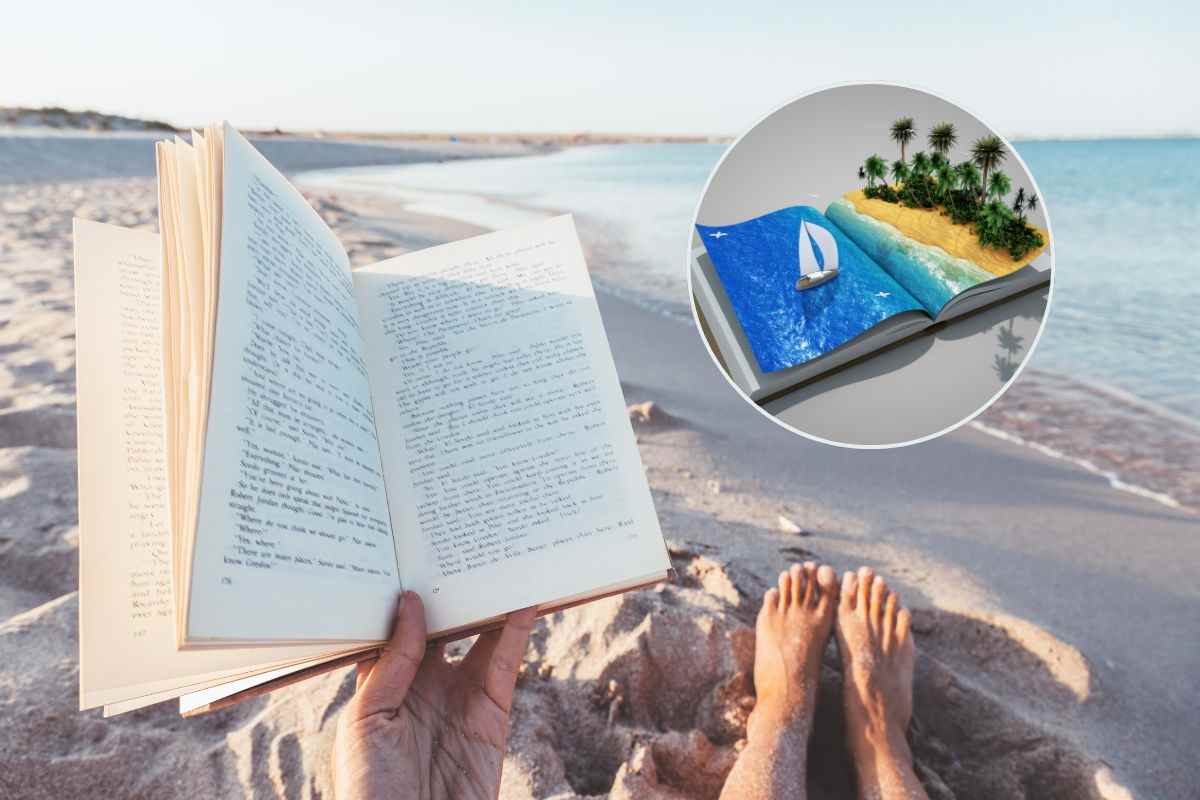 Leggere un libro in spiaggia