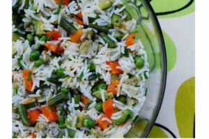 Insalata di riso con le verdure