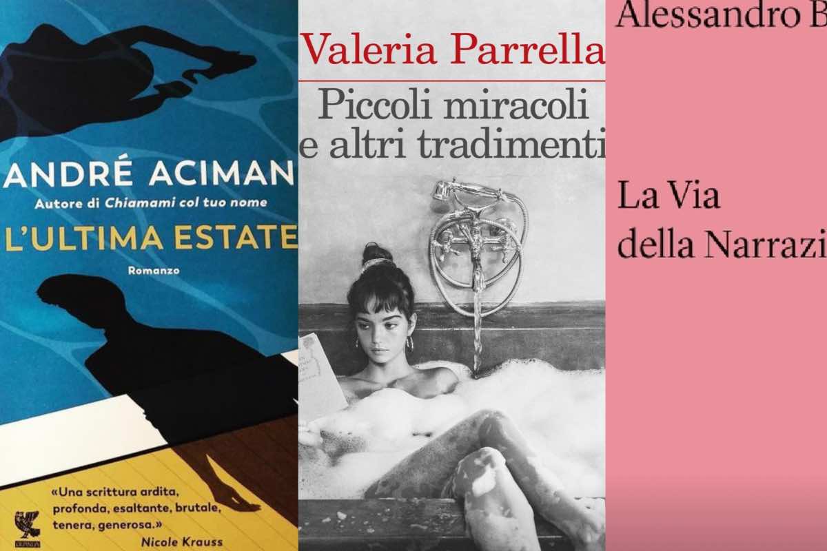 Copertine di libri per lettore di Aciman, Baricco, Parella