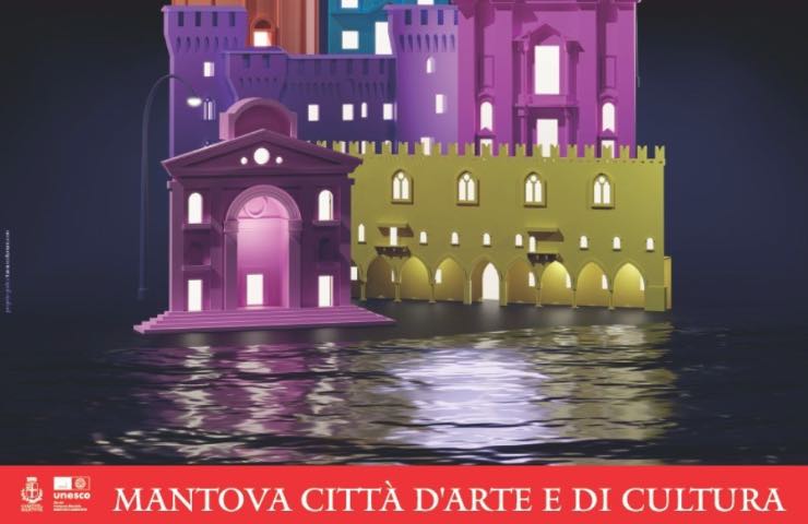 Storici edifici di Mantova illuminati per la Festa di Piazze 