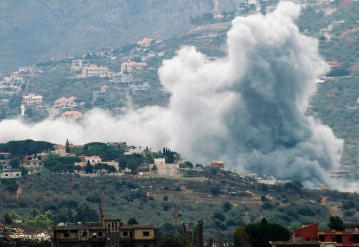 Un bombardamento nel sud del Libano 