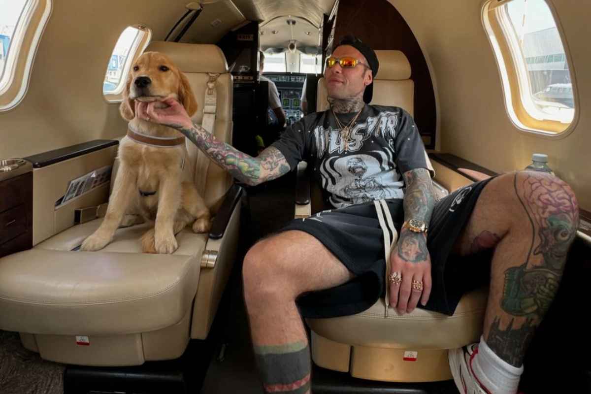 Fedez con il cane Silvio