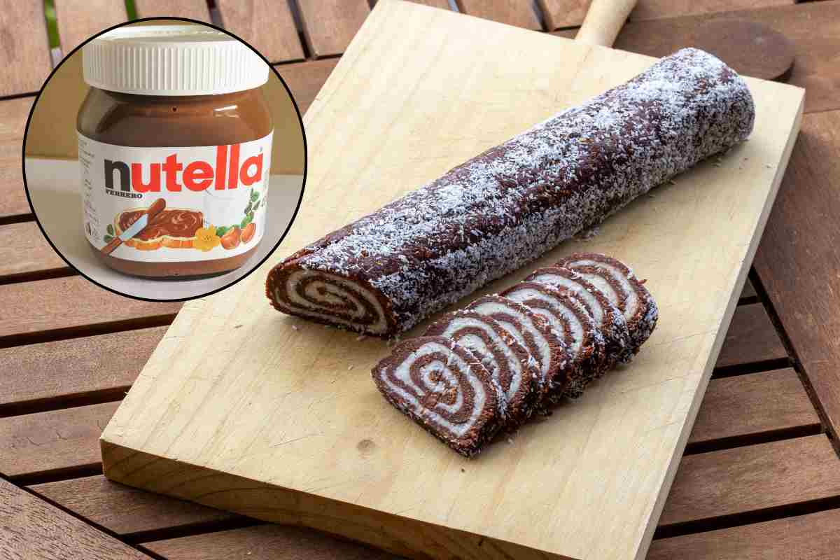 rotolo nutella cioccolato panna